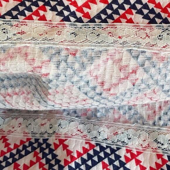 Lanvin Paris *vintage* red white & Blue Maxi Dress Size 8 - Picture 9 of 12